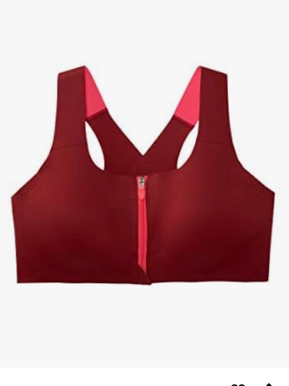Brooks Dare Zip Run Bra, 34C/D